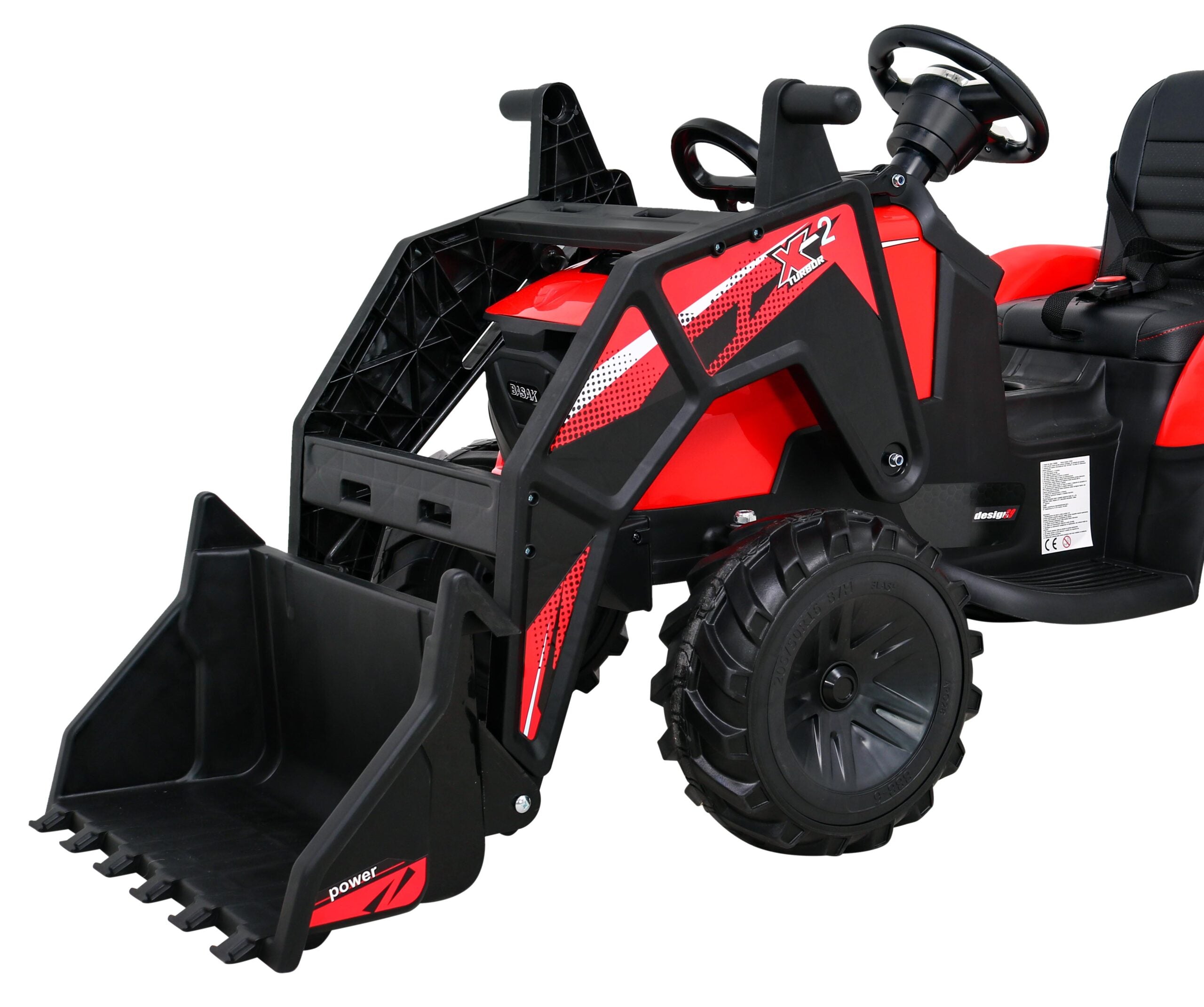 Bager na akumulator s prikolicom 720-T 4x4- crveni