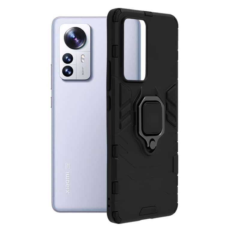 TechSuit Silicone Shield maska za Xiaomi 12 Pro crna