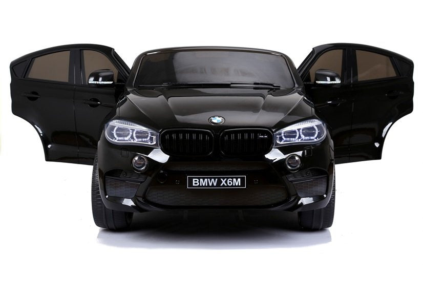 Licencirani auto na akumulator BMW X6M - dvosjed - crni/lakirani