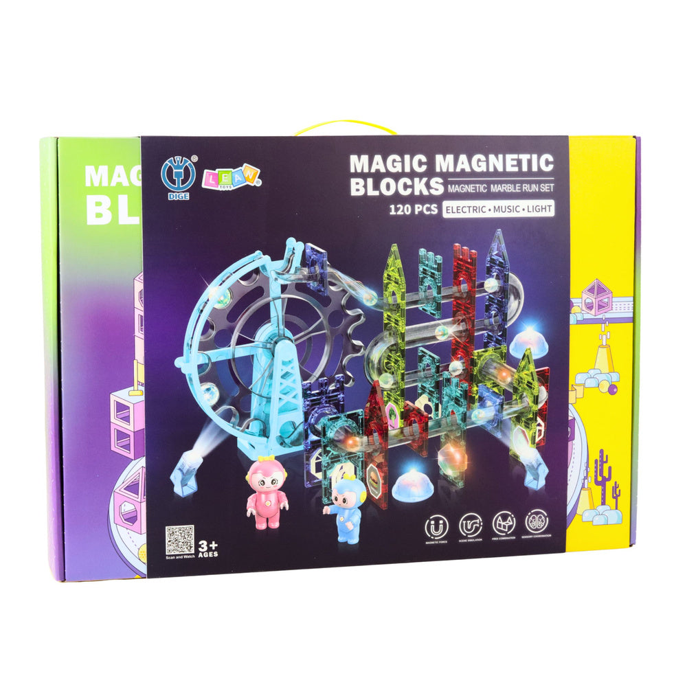 Magnetic Space Blocks Ball Track Luminous People 120 pcs.