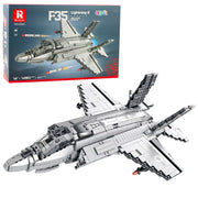 Kockice za slaganje aviona F-35 sa 1490 elemenata - sivi