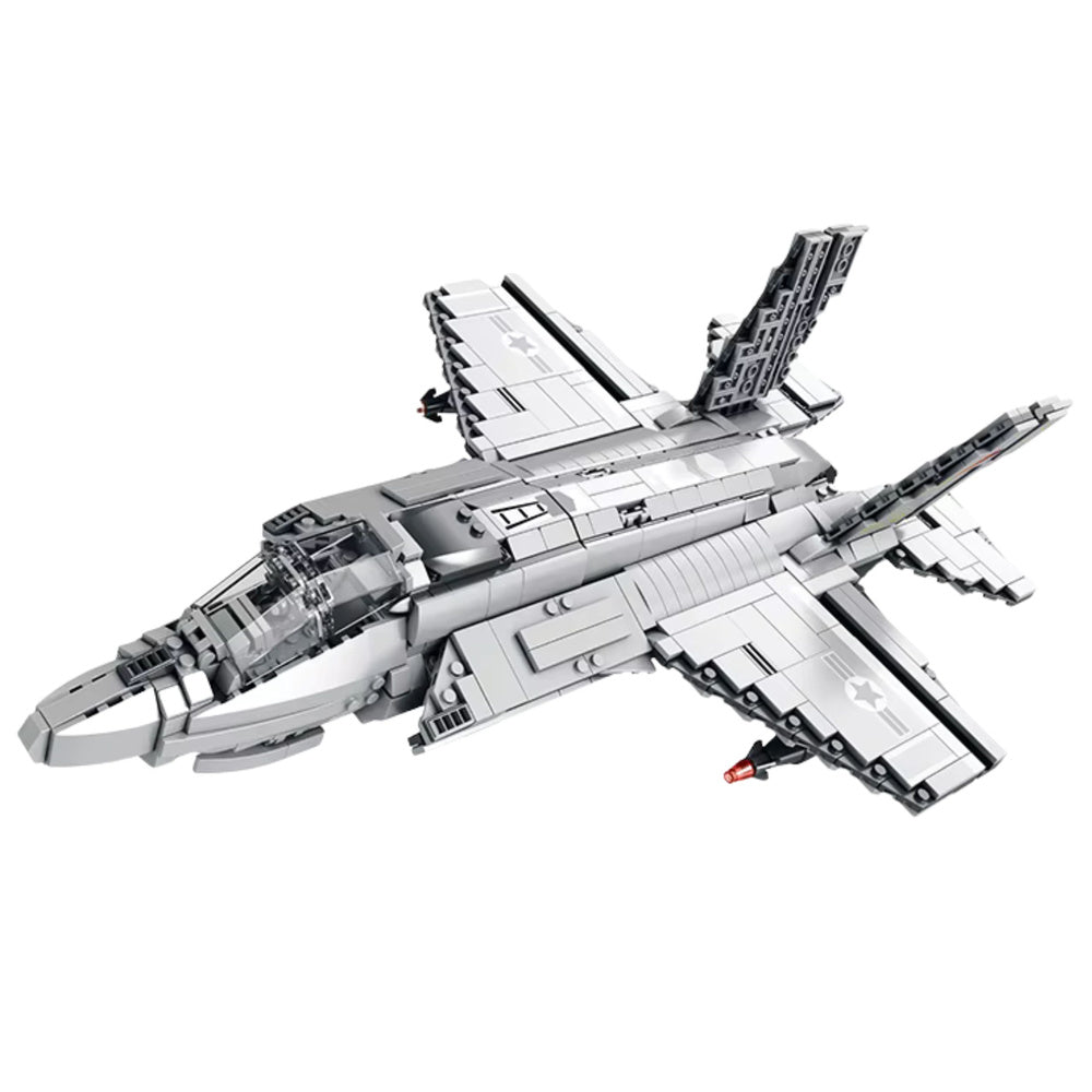 Kockice za slaganje aviona F-35 sa 1490 elemenata - sivi