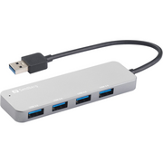 Sandberg 333-88 sučelje čvorišta USB 3.2 Gen 1 (3.1 Gen 1) Type-A 5000 Mbit/s Srebro