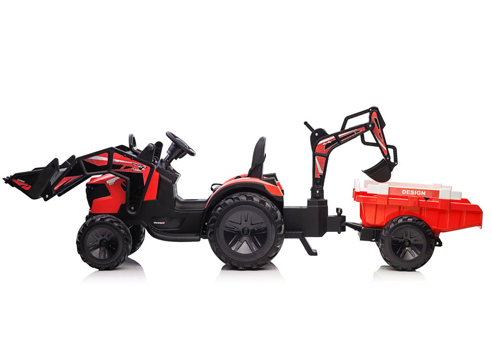 Traktor na akumulator s prikolicom SX2068 - crveni