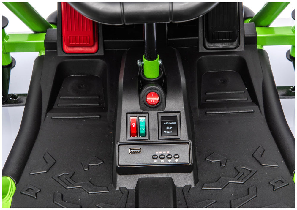 Buggy na akumulator DM-107 24V7 sa tihim motorom - zeleni