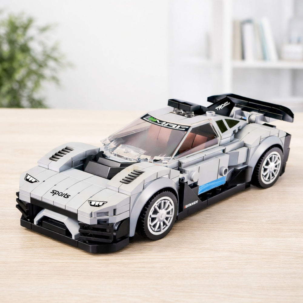 Kockice za slaganje 2 u 1 auto-robod SPEED - 320 elemenata, bijeli