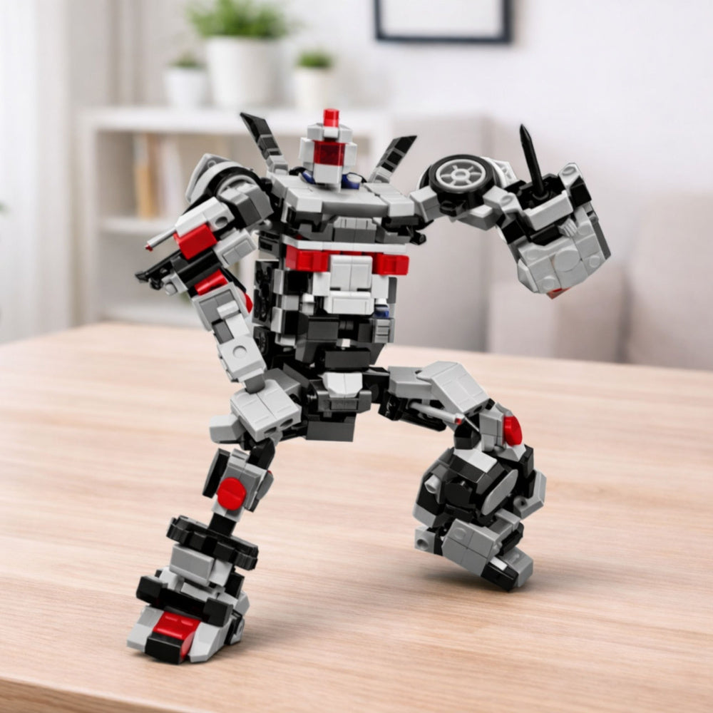 Kockice za slaganje 2 u 1 auto-robod SPEED - 320 elemenata, bijeli