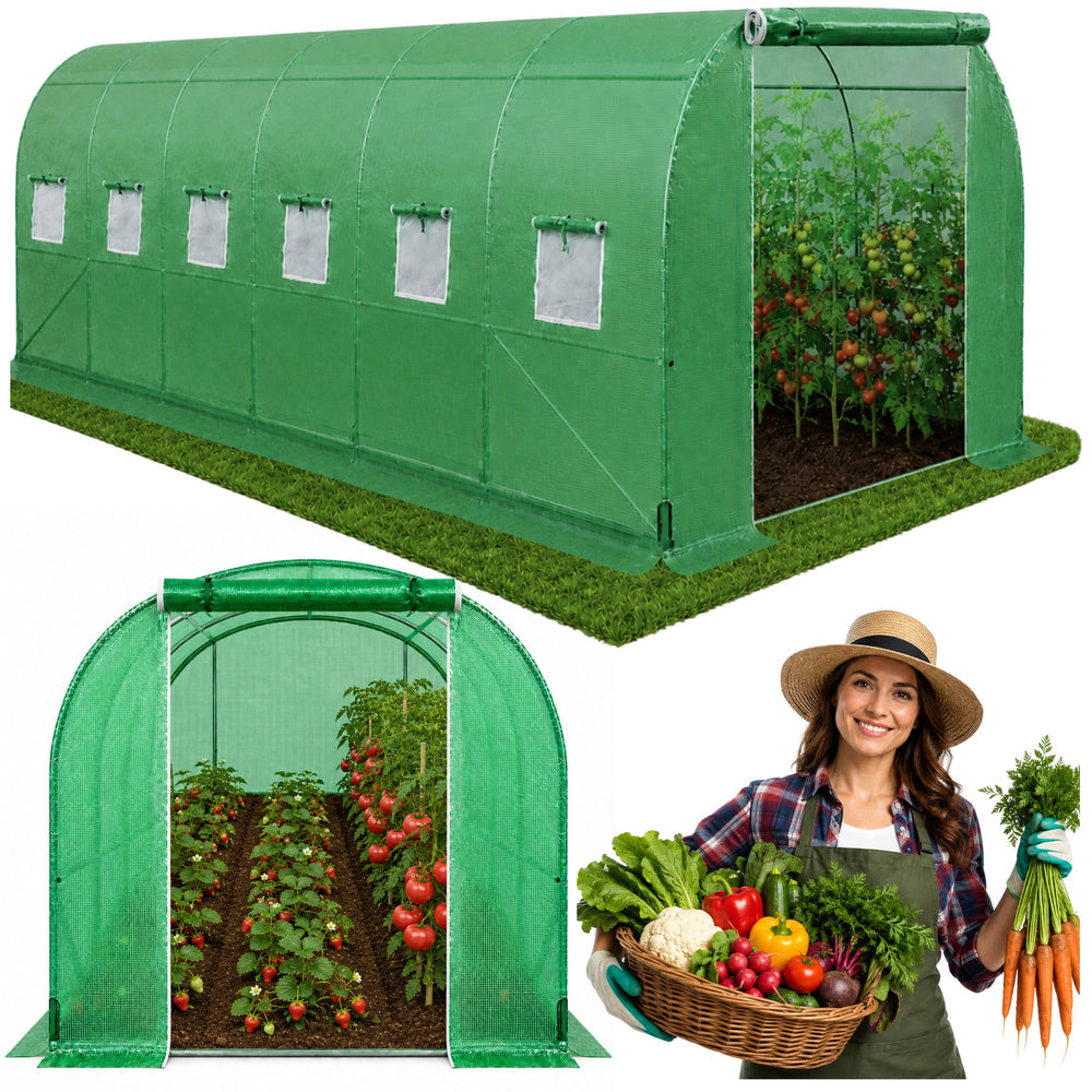 Vrtni plastenik 8 x 3 x 2M PRO FRAME - 24M² - zeleni