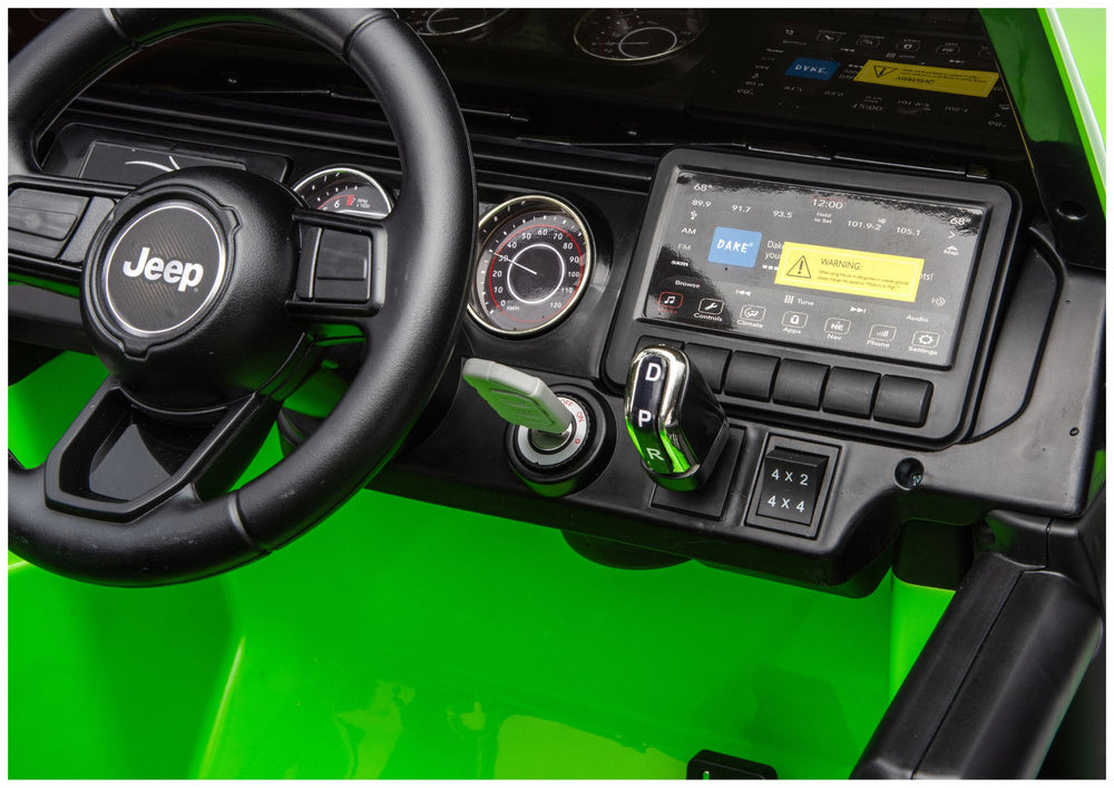 Licencirani auto na akumulator Jeep Rubicon 4x200W 24V - zeleni