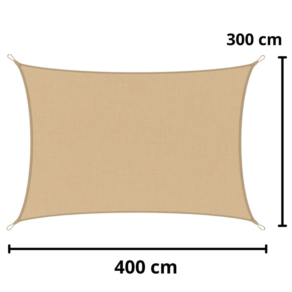 Vodootporna vrtna sjenica za sunce 200x300 - bež