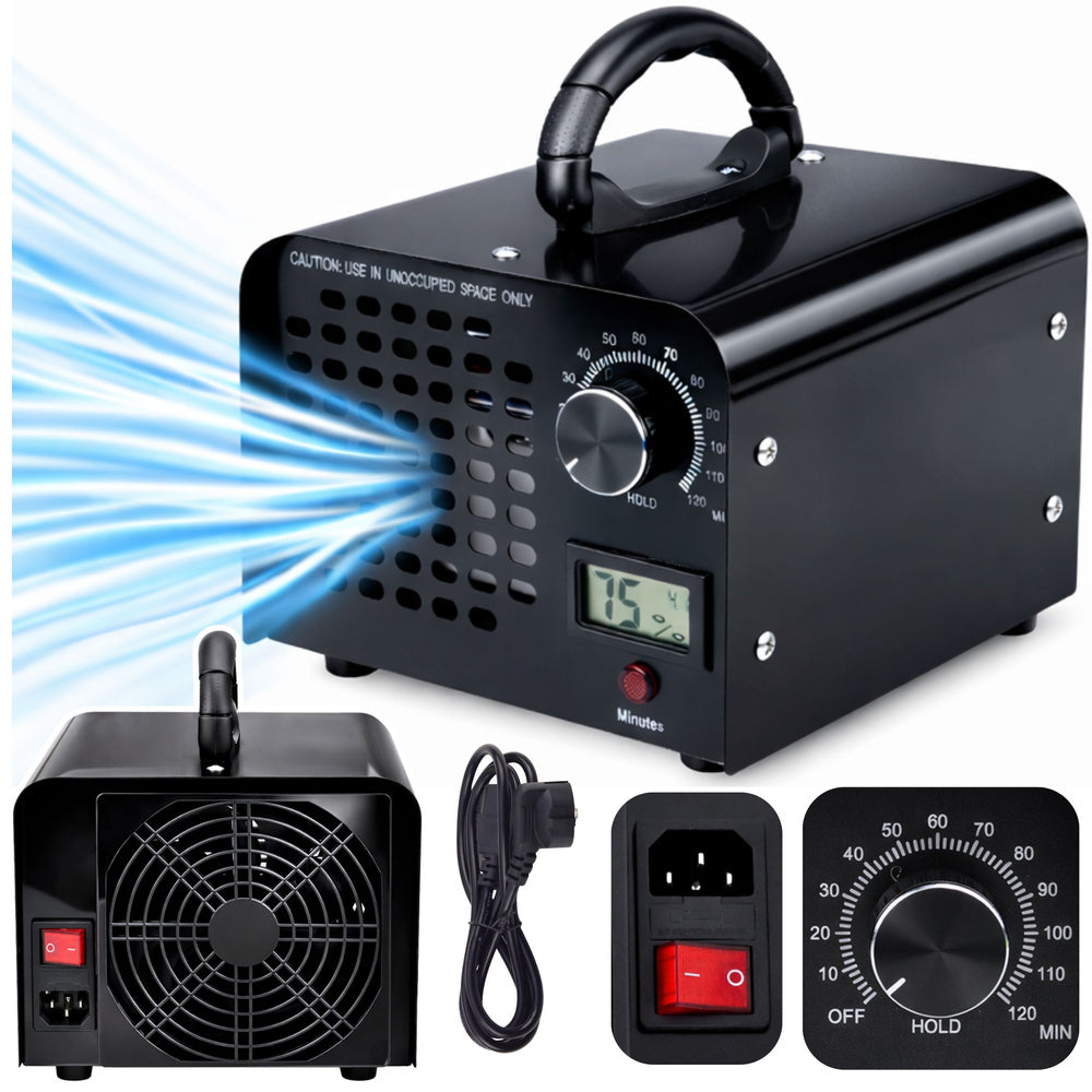 Generator ozona 60000 MG s displayom i tajmerom - crni