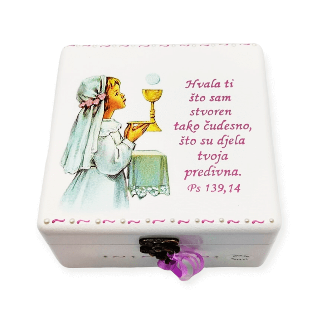 Prva sv. Pričest! Kutija uspomena - 16x16x10cm - Š16545