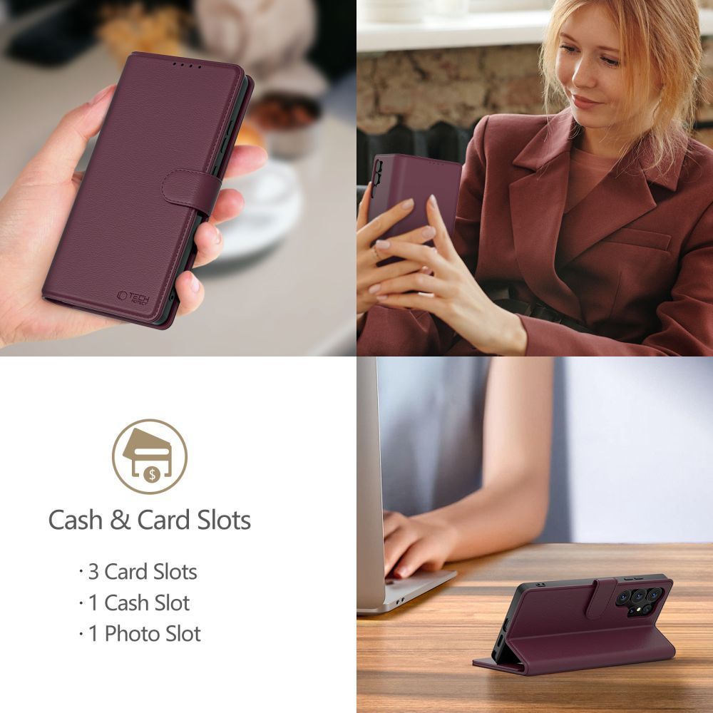 Xiaomi Redmi Note 15 Pro 5G Tech-Protect preklopna futrola-novčanik - mulberry