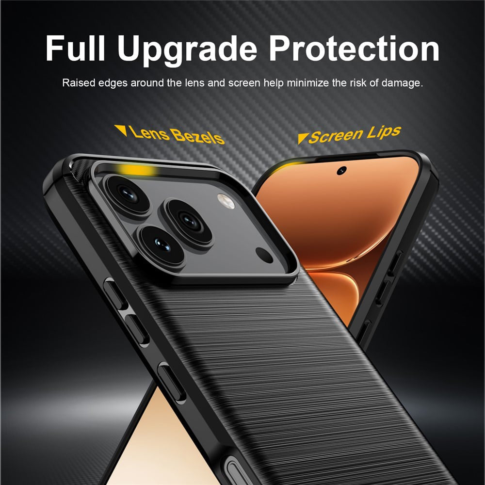 Techsuit Carbon Silicone maska za Honor 600 / 600 Pro – crna