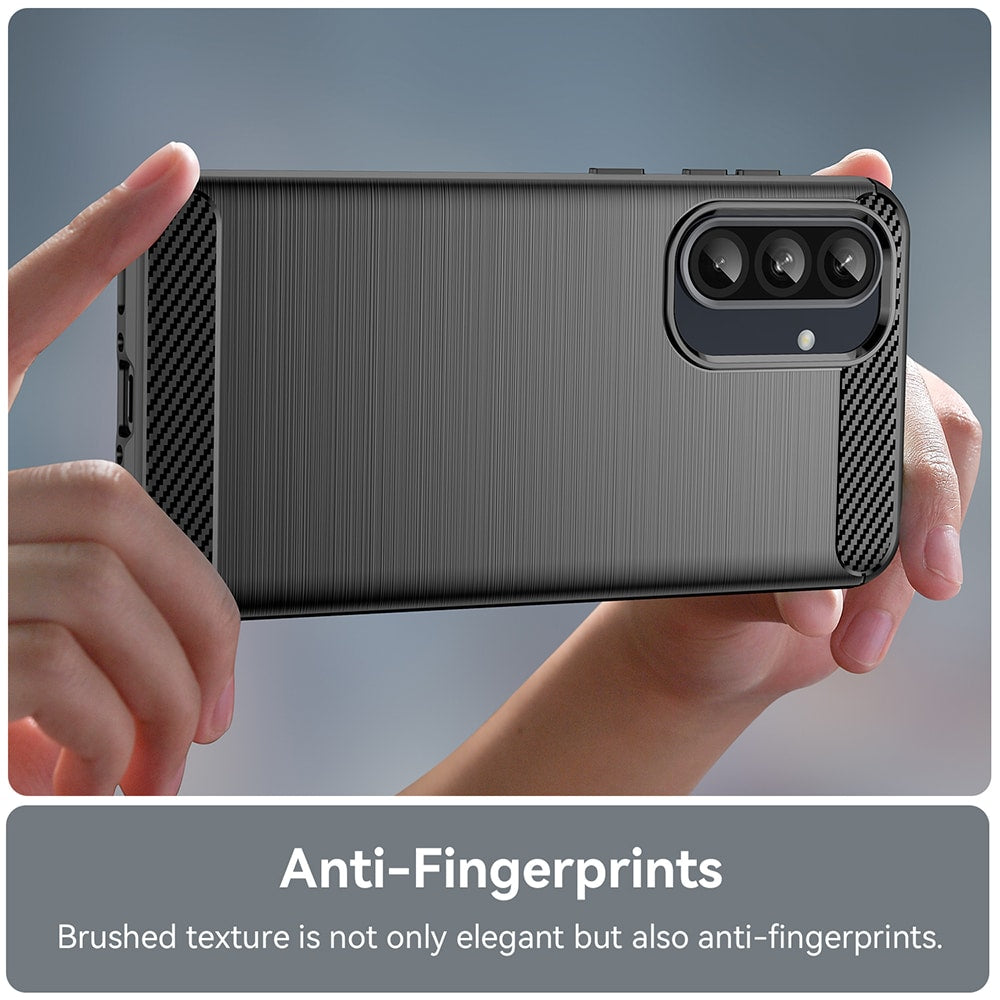 Techsuit Carbon Silicone maska za Samsung Galaxy A27 5G – crna