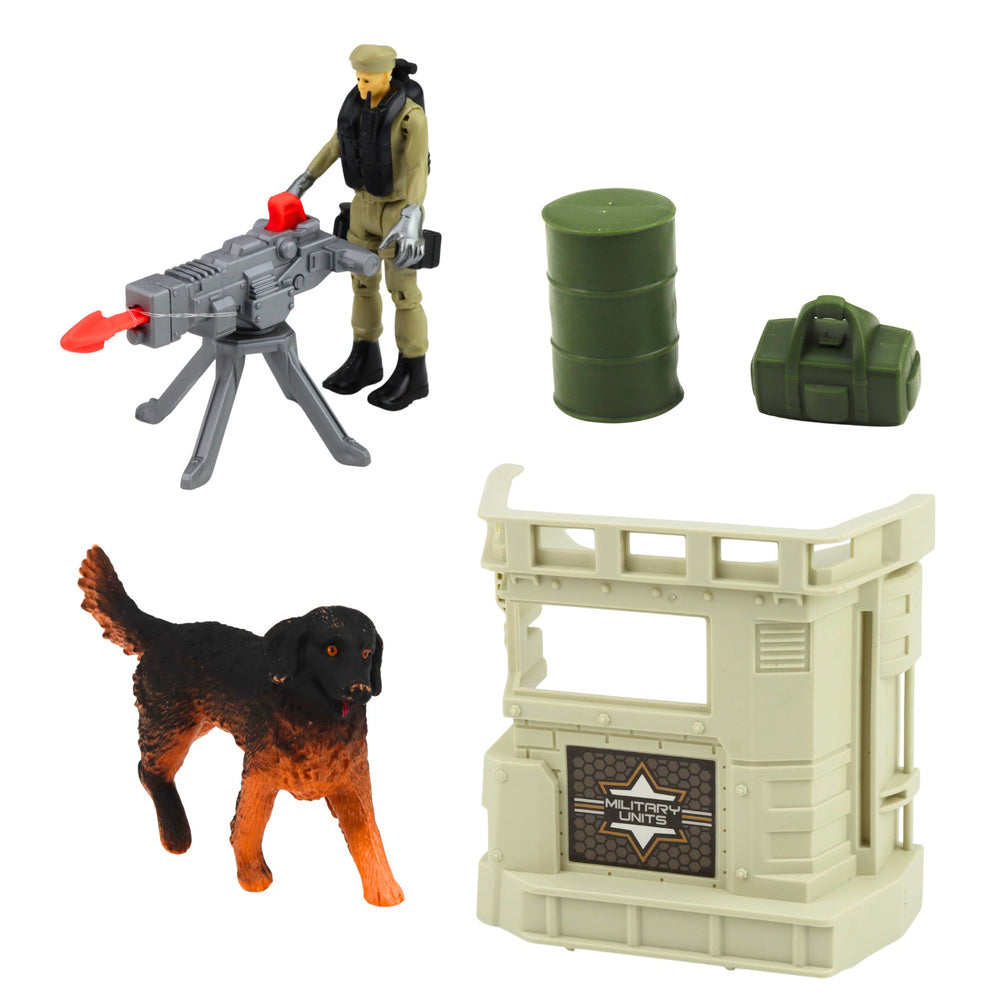 Military Set: Army Helicopter Tank Hovercraft Soldier Base