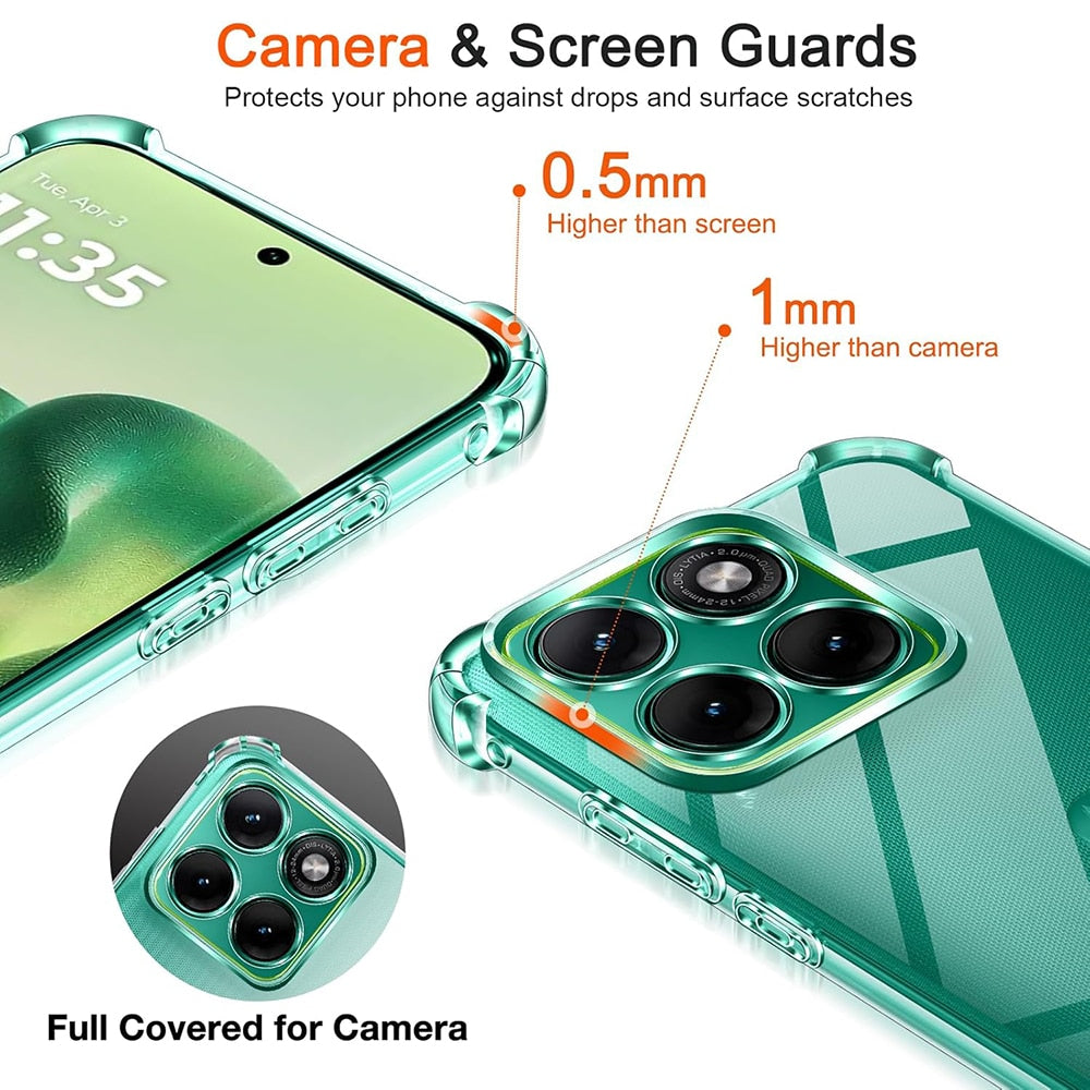 Techsuit Shockproof Clear Silicone prozirna maskica otporna na udarce za Motorola Edge 70 Fusion