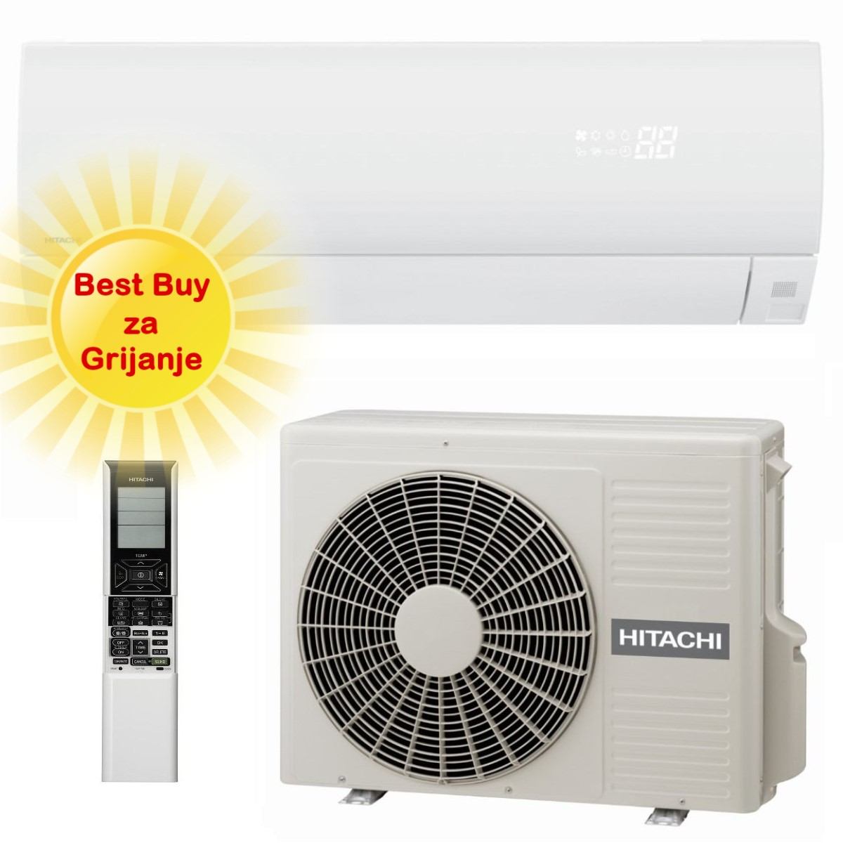 HITACHI KLIMA UREĐAJ 2,5 kW - RAK-25PSEW/RAC-25WSE - LORAI AIR PUR, za prostor do 25m2, A+++ energetska klasa, R-32