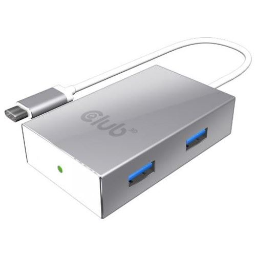 CLUB3D CSV-1541 priključna stanica i replikator porta za prijenosno računalo Žičano USB 3.2 Gen 1 (3.1 Gen 1) Type-C Aluminij, Srebro, Bijelo