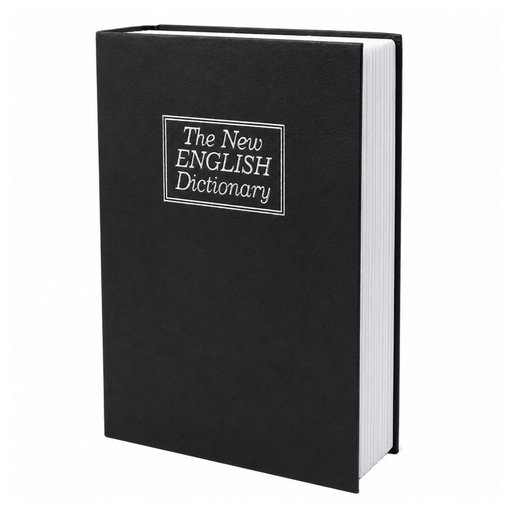 Book-shaped safe with key box, black, 24x15 cm