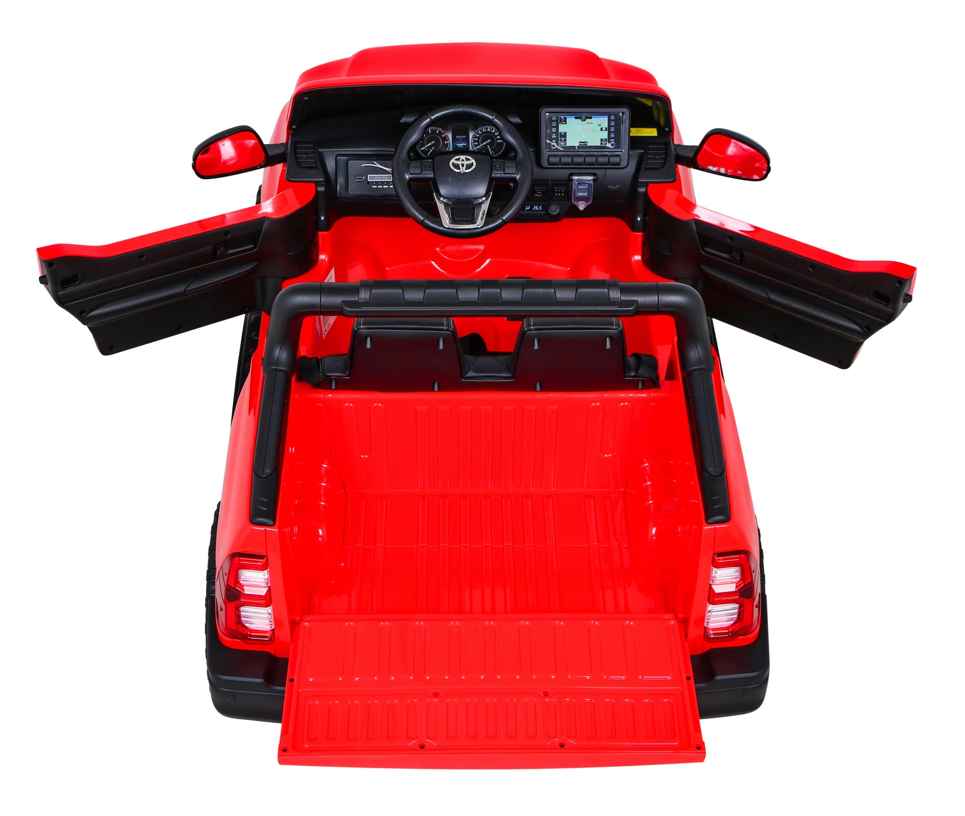 Licencirani auto na akumulator Toyota Hilux 4x4 - crveni