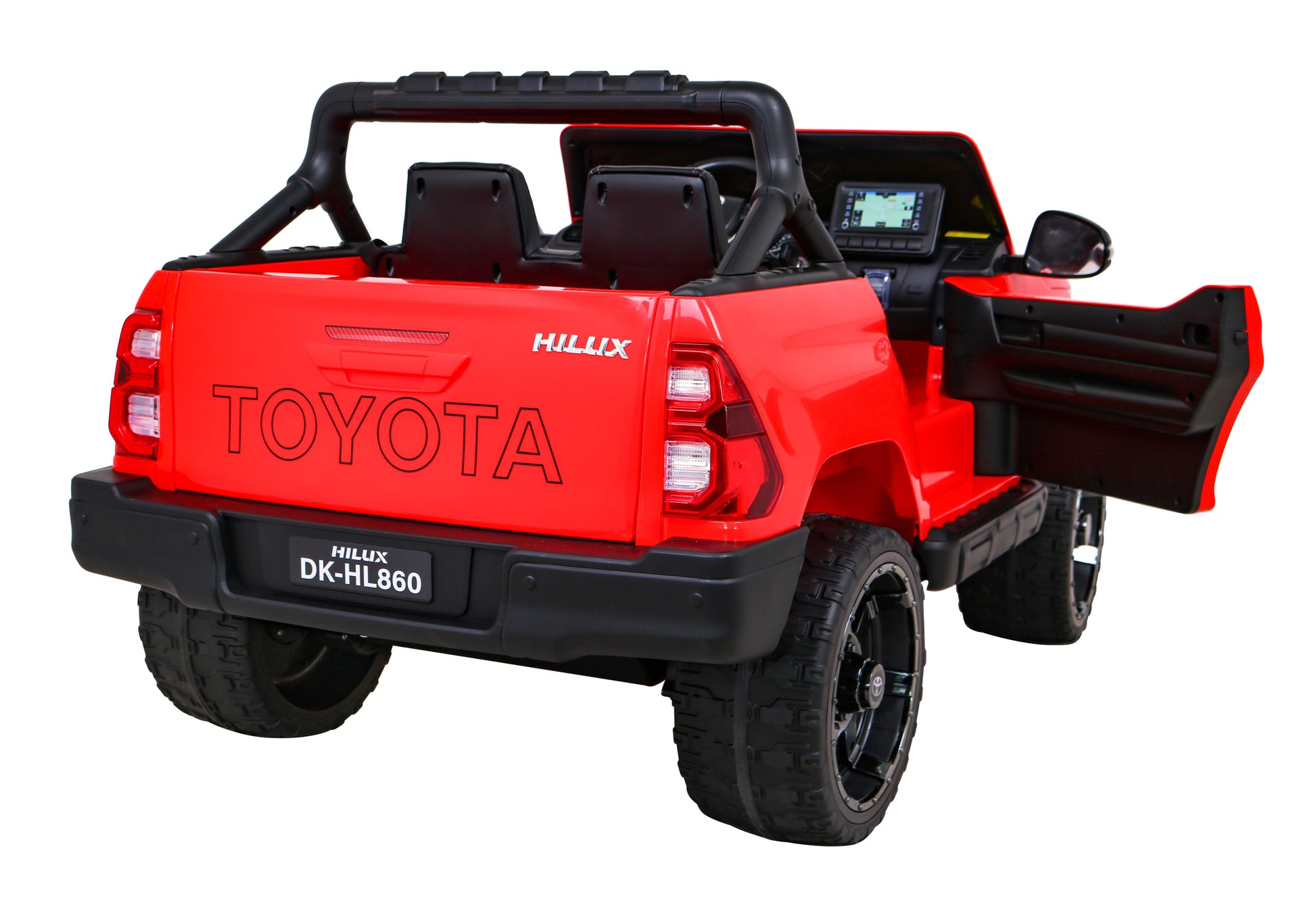 Licencirani auto na akumulator Toyota Hilux 4x4 - crveni