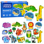 Magnetic Puzzle Learning Animals Magnets for Boards and Fridges 30 pcs.