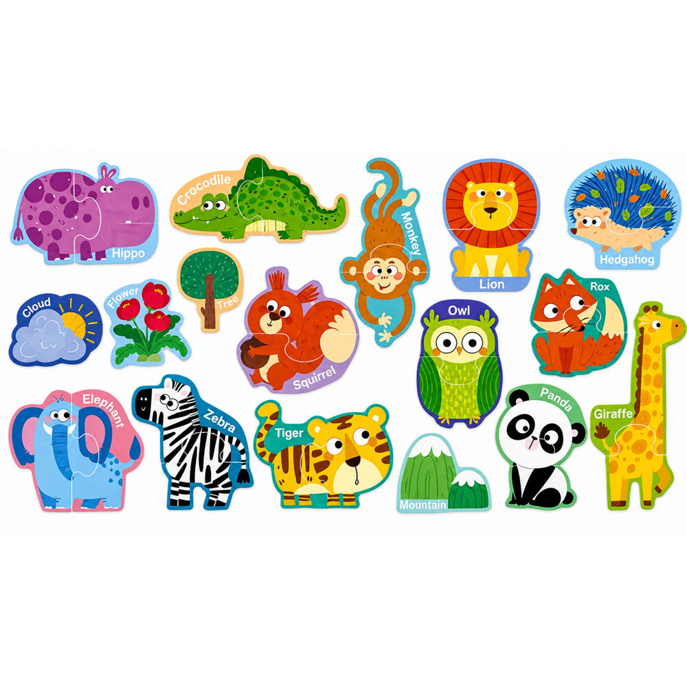 Magnetic Puzzle Learning Animals Magnets for Boards and Fridges 30 pcs.