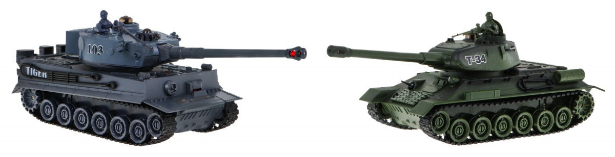 Tenkovi na daljinsko upravljanje 2u1 T-34 u omjeru 1:28 - plavi i zeleni