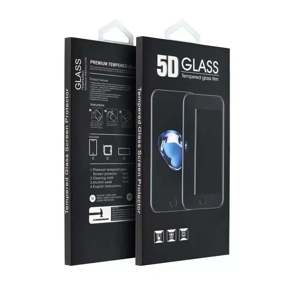 5D Full Glue kaljeno staklo za Motorola E14 / G04 / G04s / G24 / G24 Power sa crnim okvirom