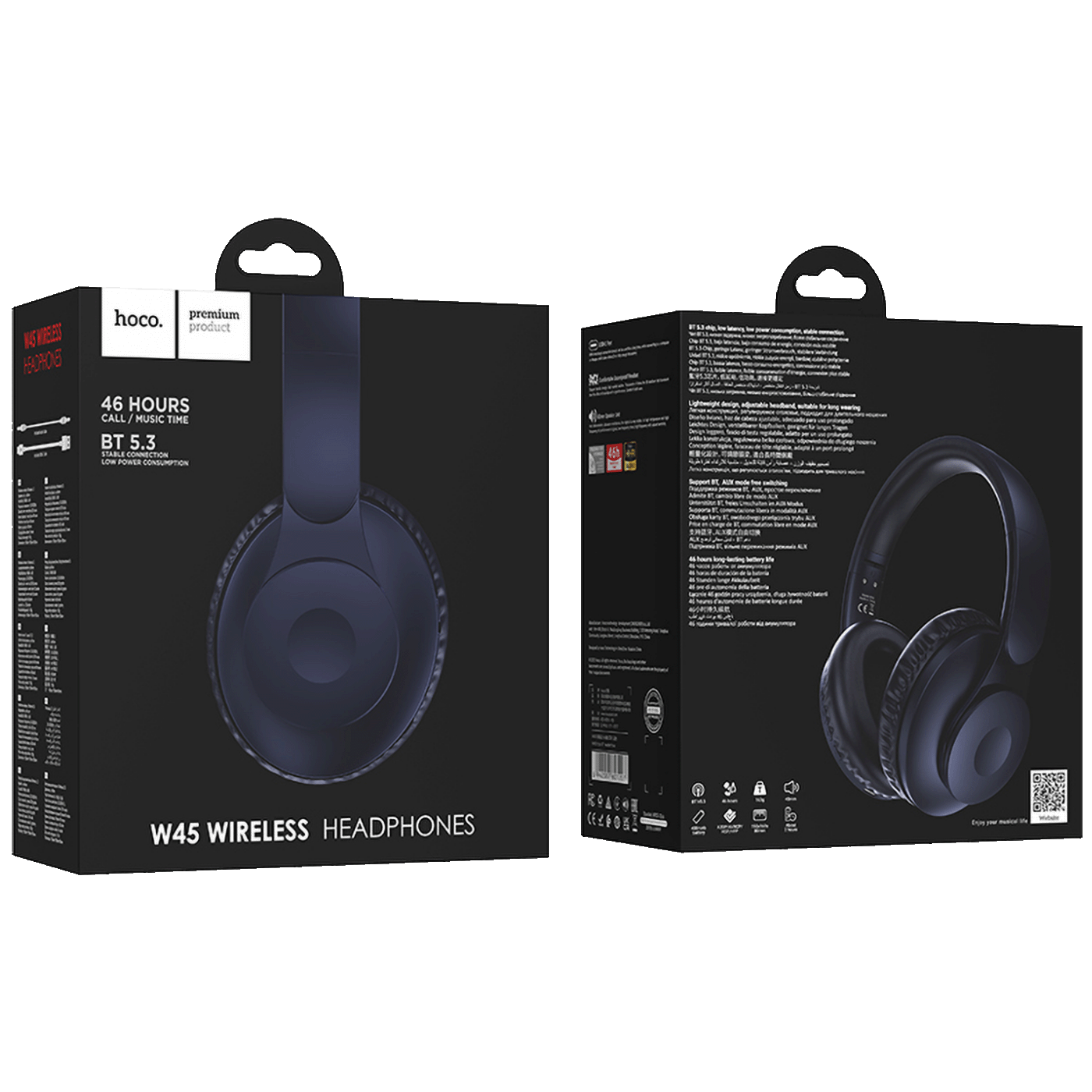 hoco. Slušalice bežične, Bluetooth - W45 Enjoy, White