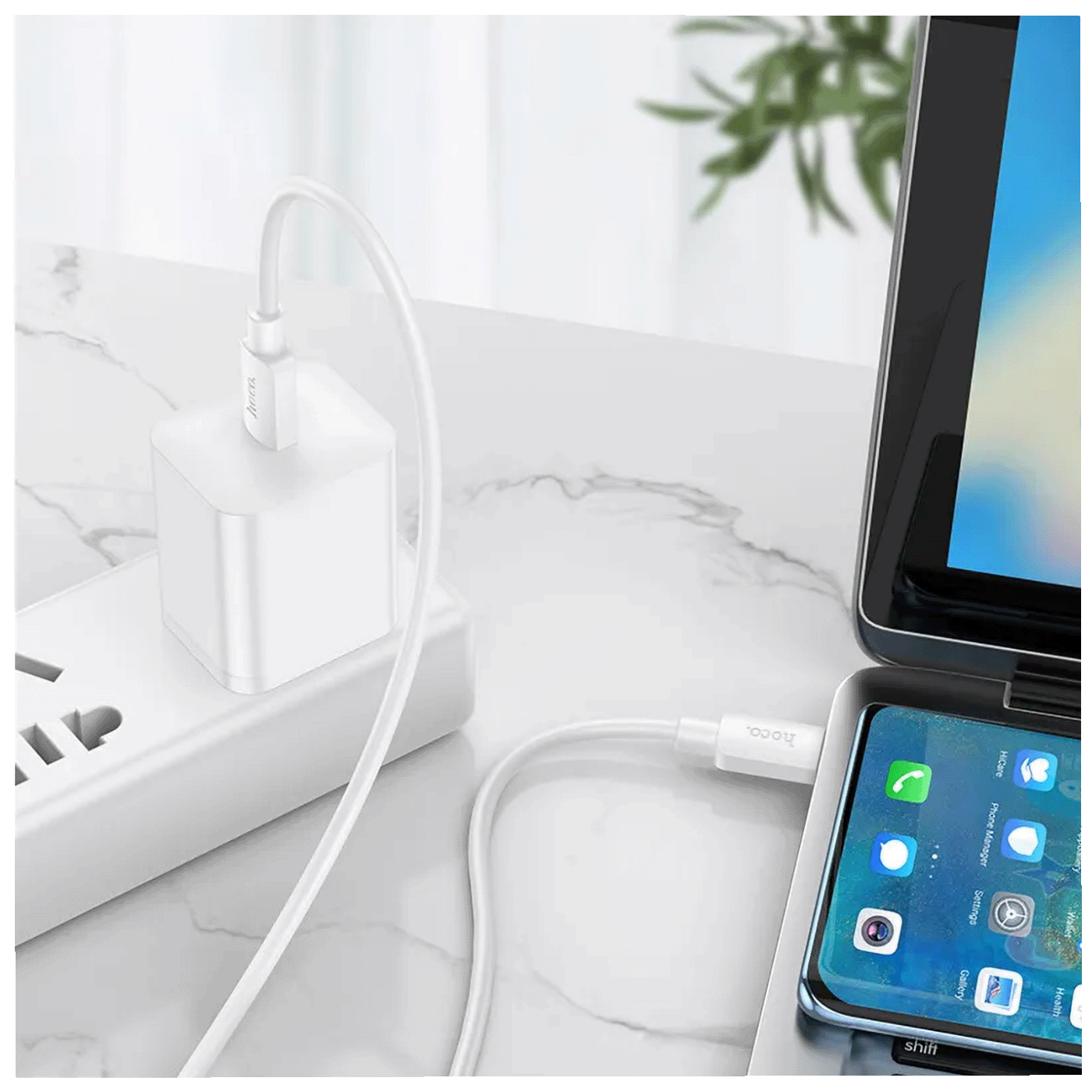 hoco. USB kabl za smartphone, USB-A to type C, 100W, bijela - X96 Hyper, 100W, White