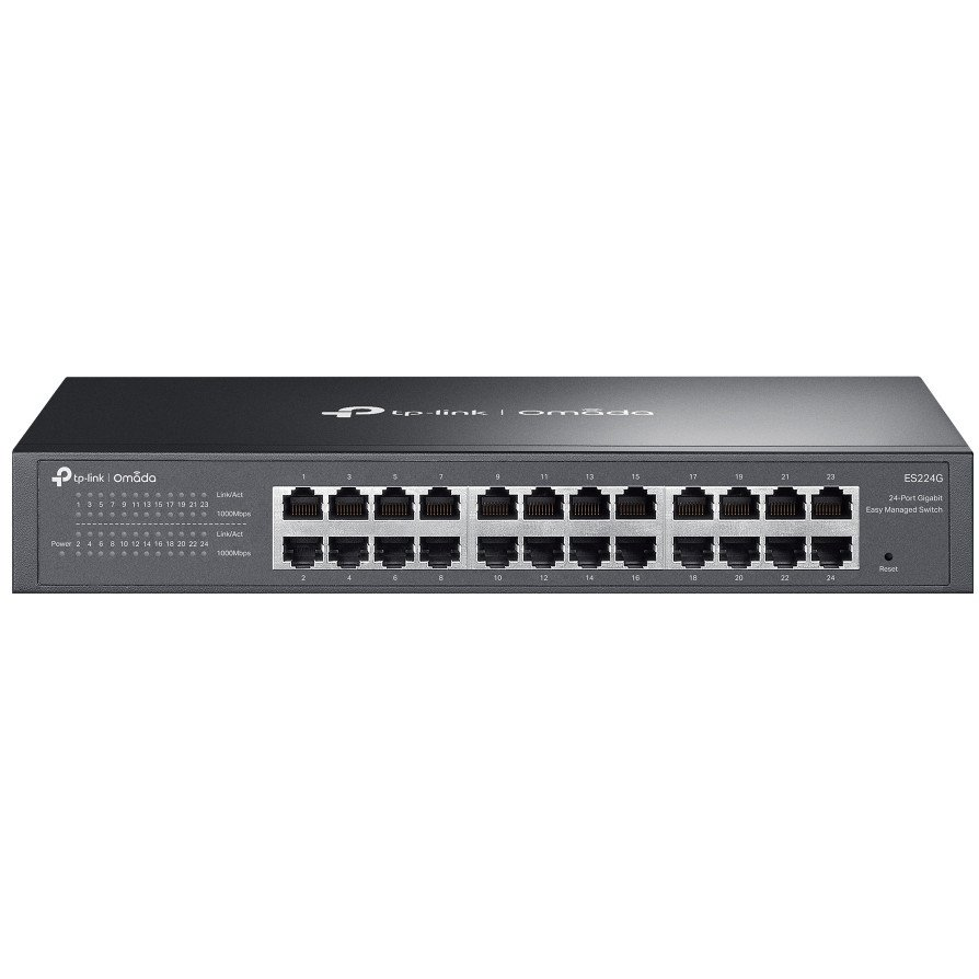 TP-Link Omada ES224G mrežni prekidač Upravljano L2 Gigabit Ethernet (10/100/1000) Crno
