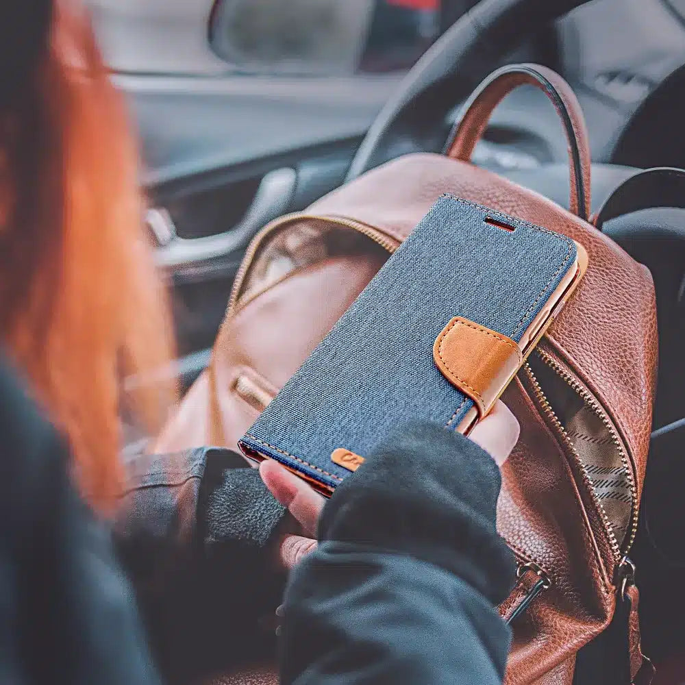 CANVAS Book case za SAMSUNG GALAXY A71 navy plava