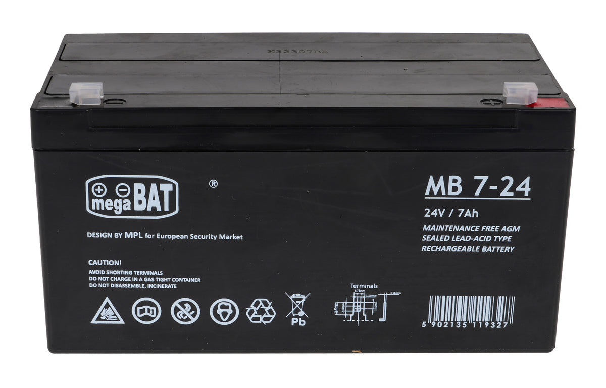 Vehicle parts battery 24V 7AH