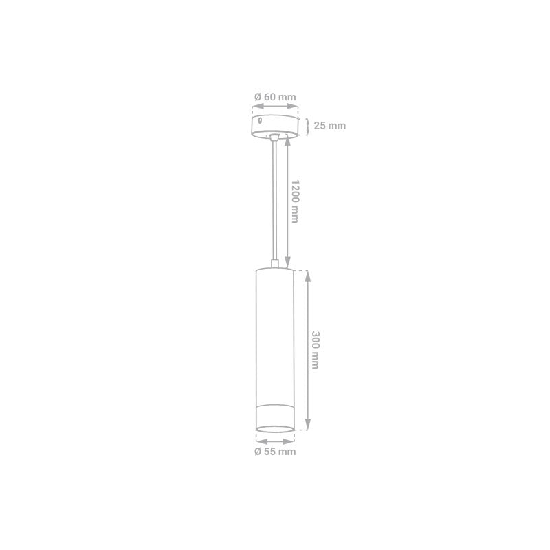 LED visilica Green Tech, GU10 X 1 kom, crna-zlatna boja