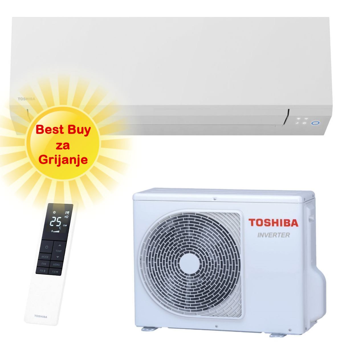TOSHIBA KLIMA UREĐAJ 6,1kW RAS-B22G3KVSG-E/RAS-22J2AVSG-E1 - Shorai Edge, za 60m2, A++, R32