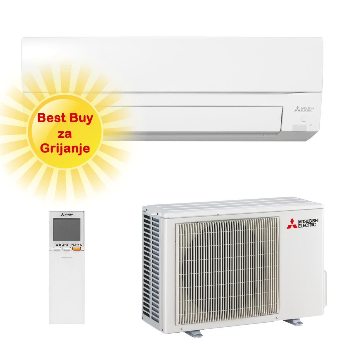 MITSUBISHI KLIMA UREĐAJ MSZ-FT25VGK/MUZ-FT25VGHZ - 2,5 kW, za prostor do 25m2, A+++ energetska klasa, R-32