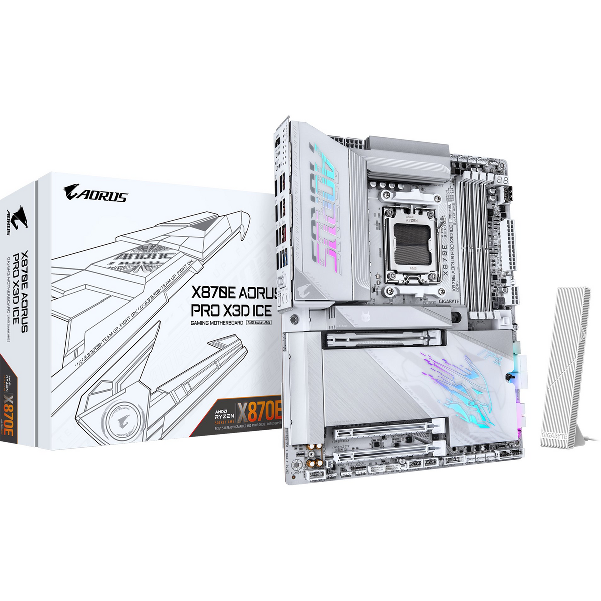 GIGABYTE X870E AORUS PRO X3D ICE AMD X870E Utor AM5 ATX