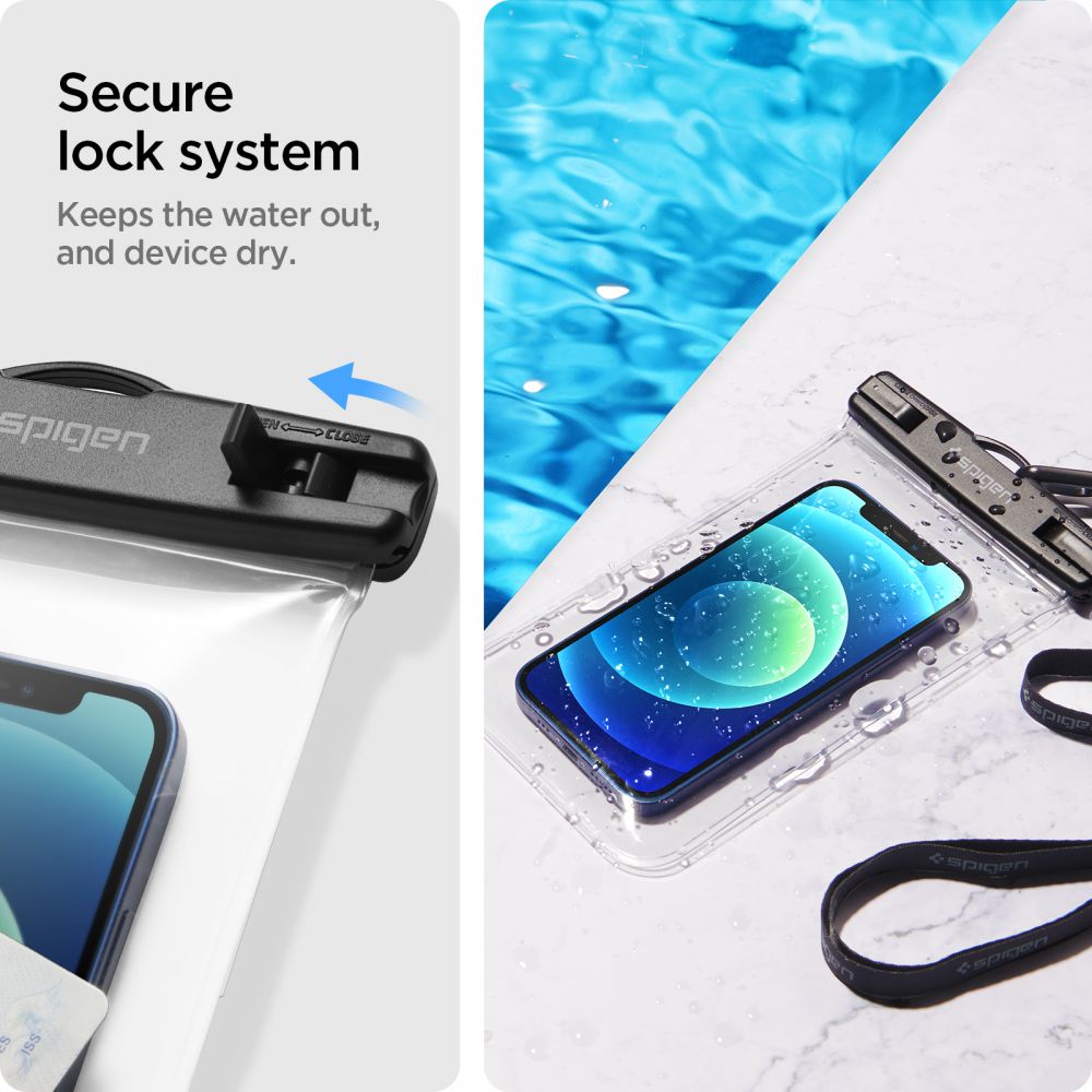 SPIGEN A601 UNIVERZALNA VODONEPROPUSNA TORBICA 2 KOM PAKET CRYSTAL CLEAR