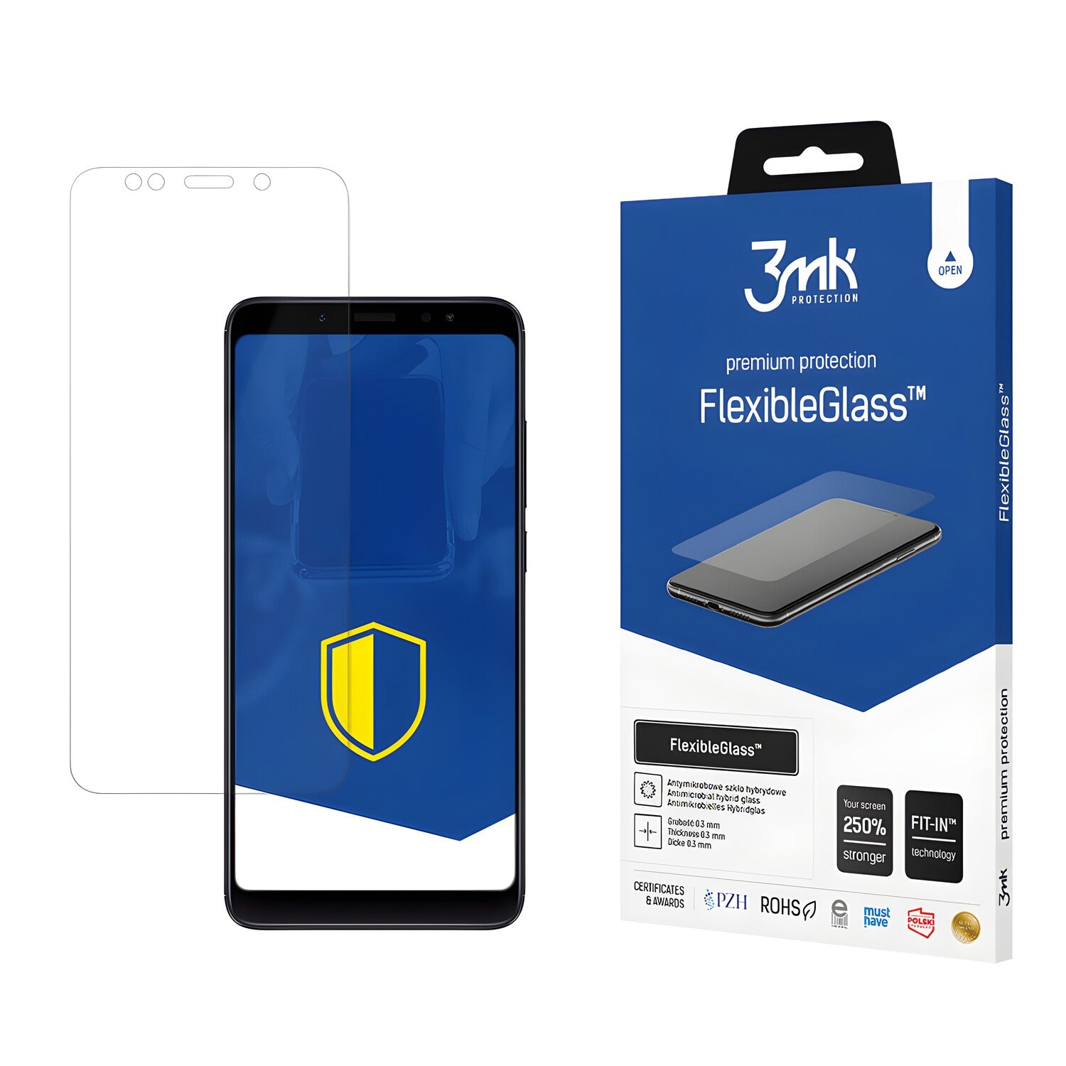 Zaštitno hibridno staklo 3mk FlexibleGlass za Xiaomi Redmi Note 5 AI Global - Prozirna KP20841