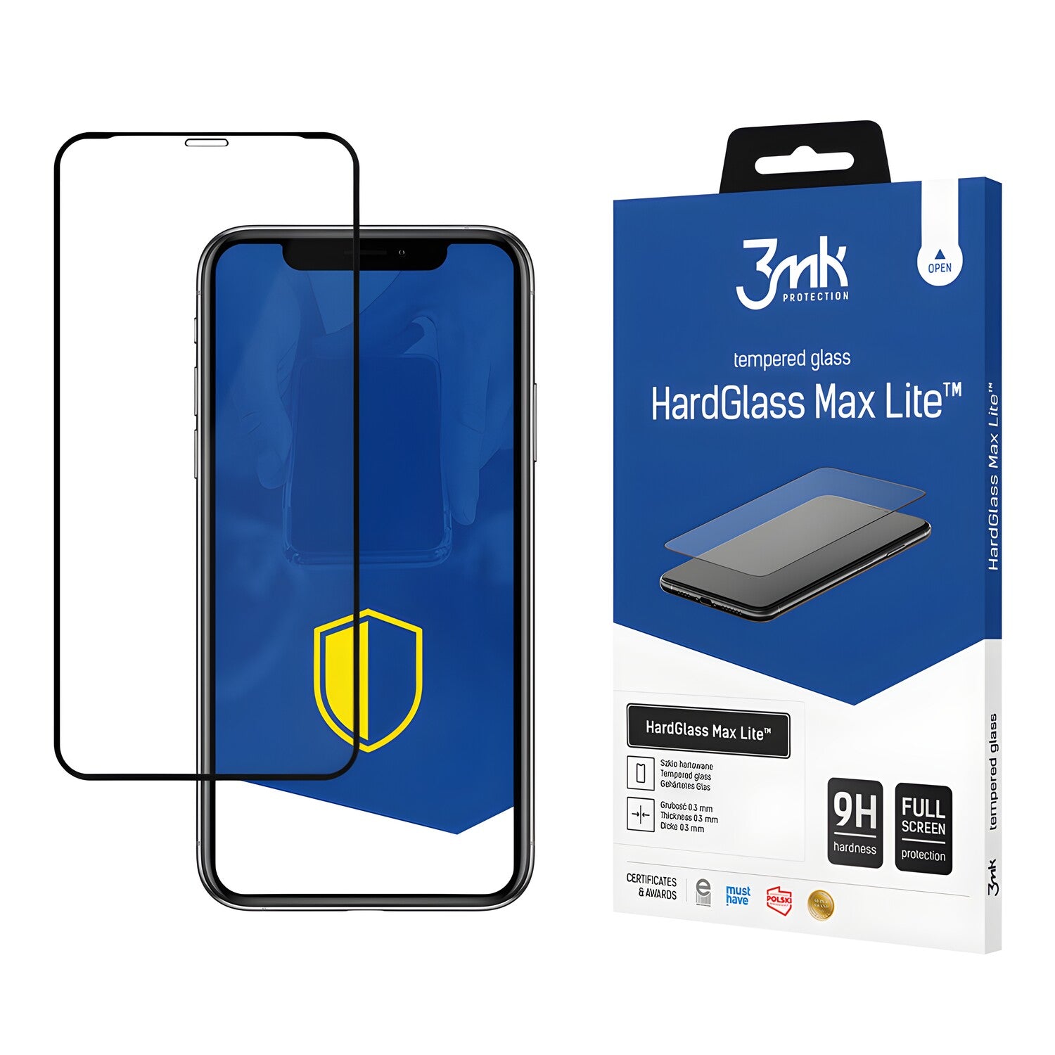 3mk HardGlass Max Lite - zaštitno staklo za Apple iPhone 11 Pro Max - Crna KP21048
