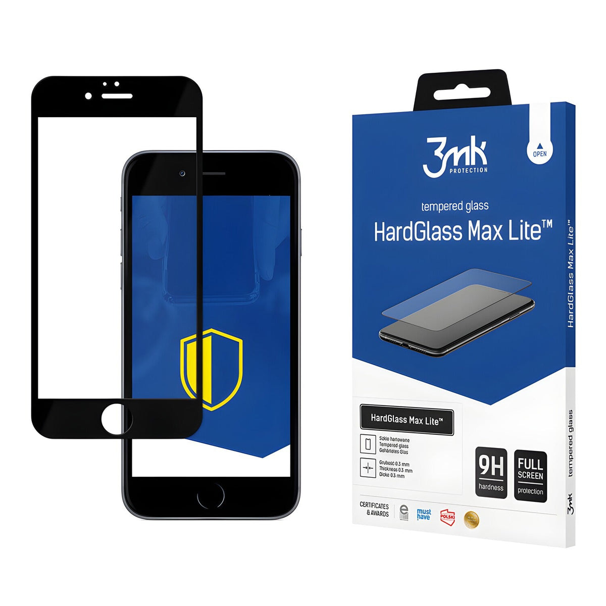 3mk HardGlass Max Lite - zaštitno staklo za Apple iPhone 6 Plus/iPhone 6s Plus - Crna