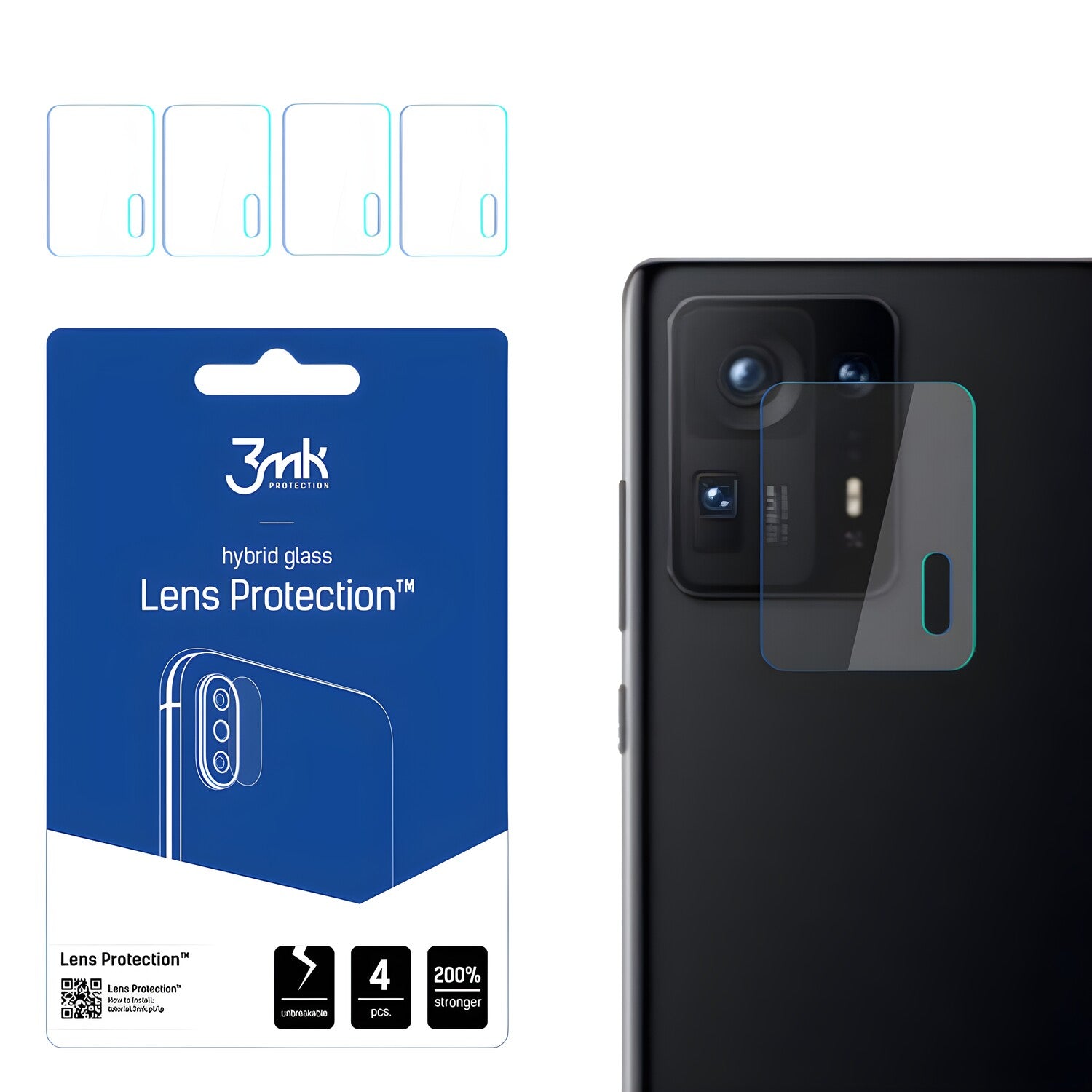 4x Staklo za kameru 3mk za Xiaomi Mix 4 - Prozirna KP20559
