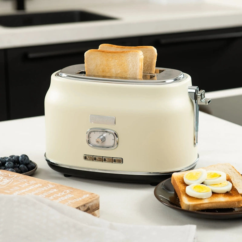 Westinghouse Retro White 2 Slice toster