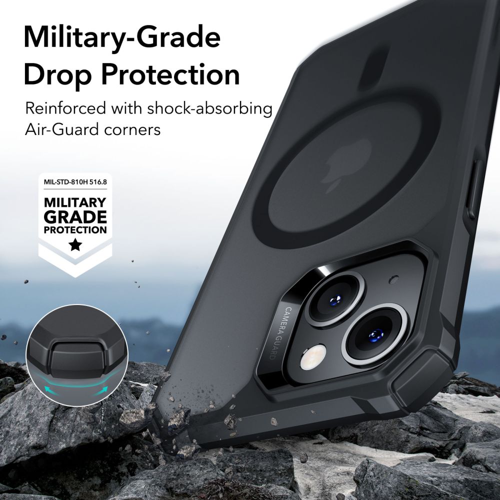 ESR AIR ARMOR HALOLOCK MAGSAFE MASKA ZA IPHONE 14 PLUS FROSTED BLACK