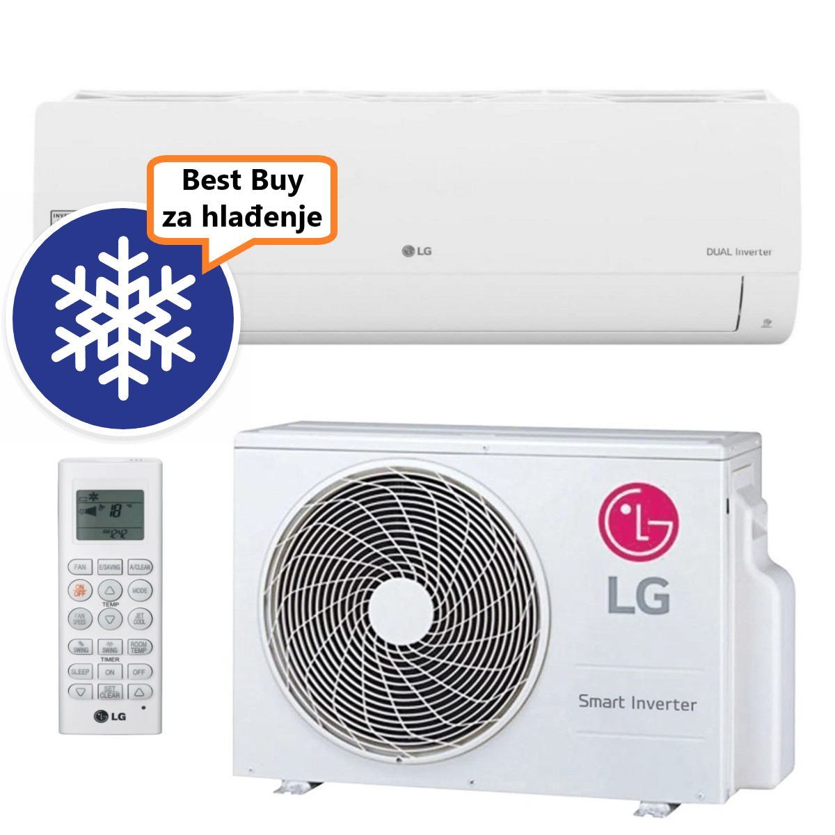 LG KLIMA UREĐAJ 3,5kW S12EC - DUAL INVERTER Wi-Fi, za prostor do 35m2, A++ energetska klasa, R32
