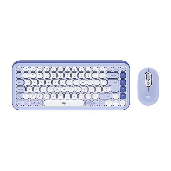 Logitech POP Icon Combo tipkovnica Miš priložen Univerzalno Bluetooth QWERTY US Međunarodna Lila, Bijelo