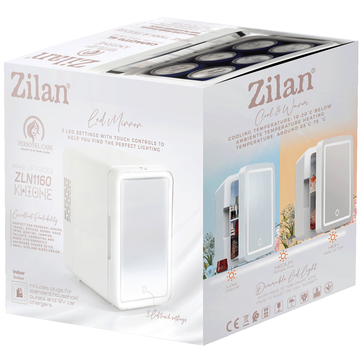 Zilan Mini hladnjak, prijenosni, hlađenje/grijanje, 4 l., 12V/220V - ZLN1153