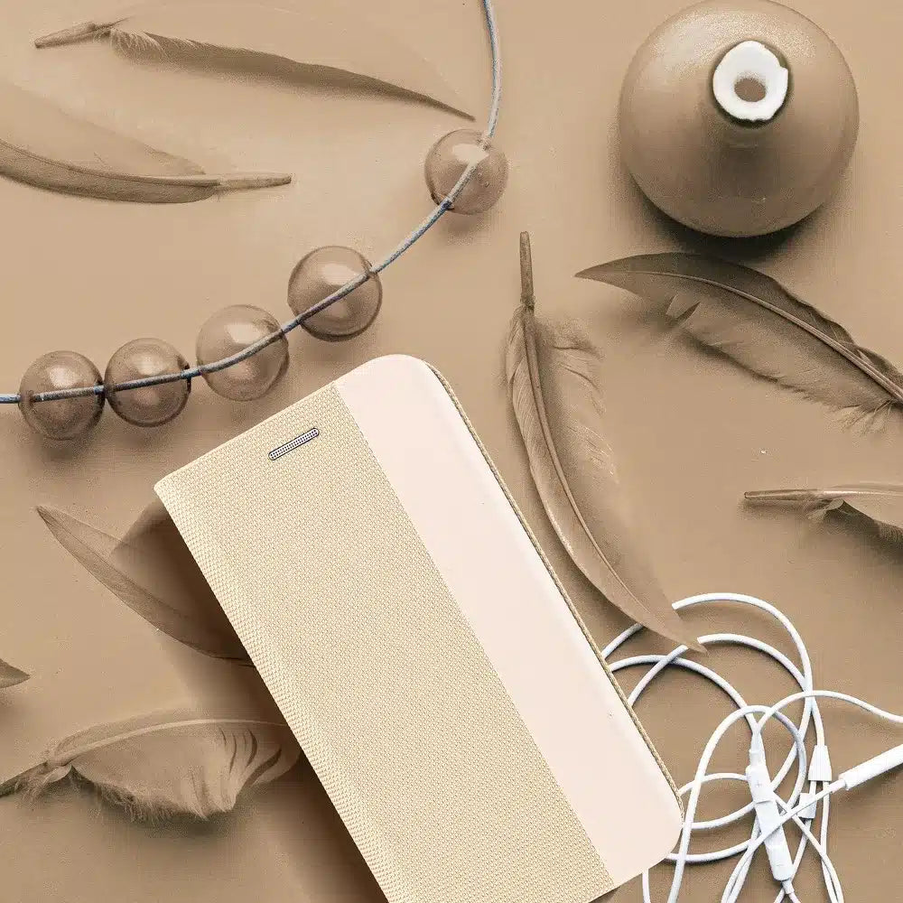 SENSITIVE Book preklopna maska za HUAWEI P Smart 2021 zlatna
